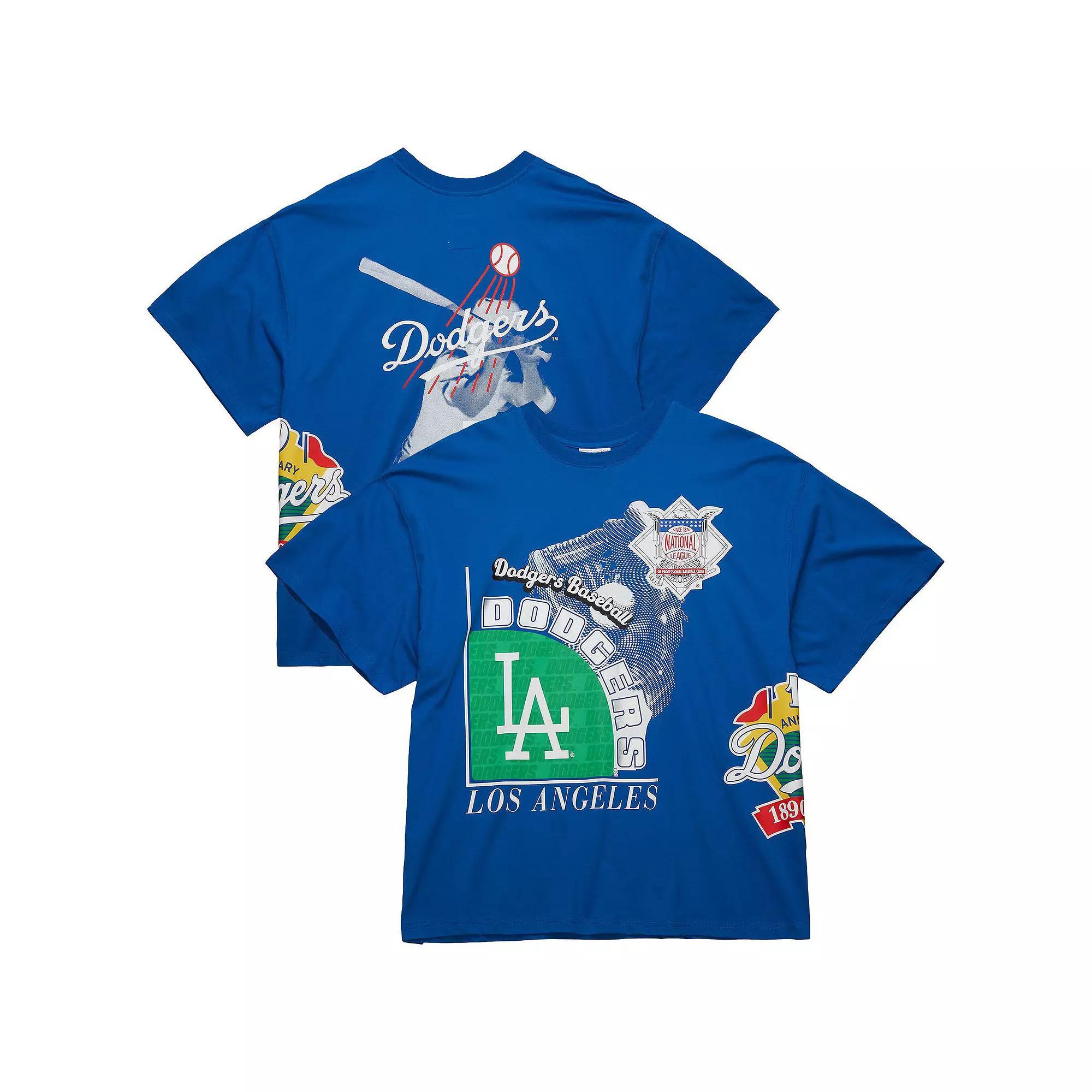 Men's Mitchell & Ness  Blue Los Angeles Dodgers Cooperstown Collection Logo Blast T-Shirt, Size: Large Product Image