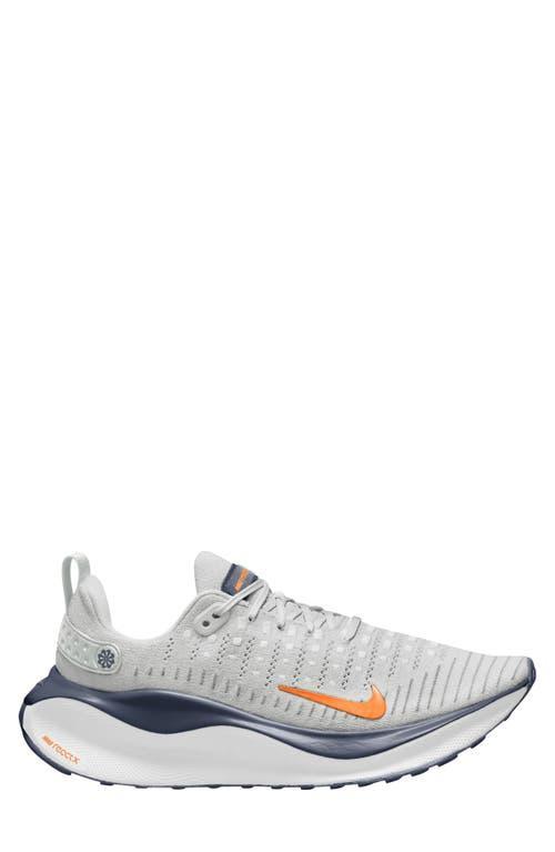 NIKE Infinityrn 4 Running Shoe In Platinum/orange/thunder Blue Product Image