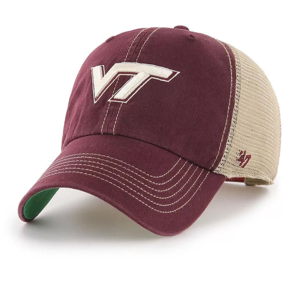 Men's '47 Maroon Virginia Tech Hokies Trawler Trucker Snapback Hat, Red Product Image