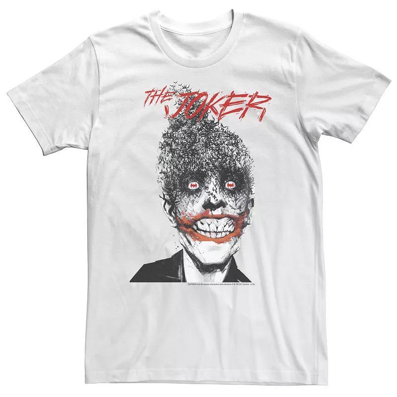 Big & Tall DC Comics Batman The Joker Big Face Tee, Men's, Size: 4XL, White Product Image