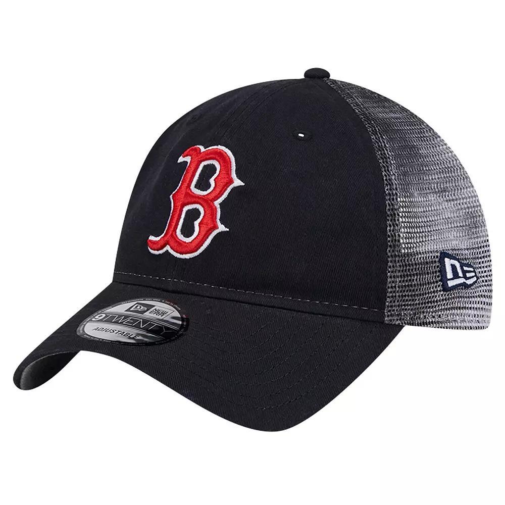 Men's New Era Navy Boston Red Sox Team Slick Trucker 9TWENTY Adjustable Hat, Blue Product Image