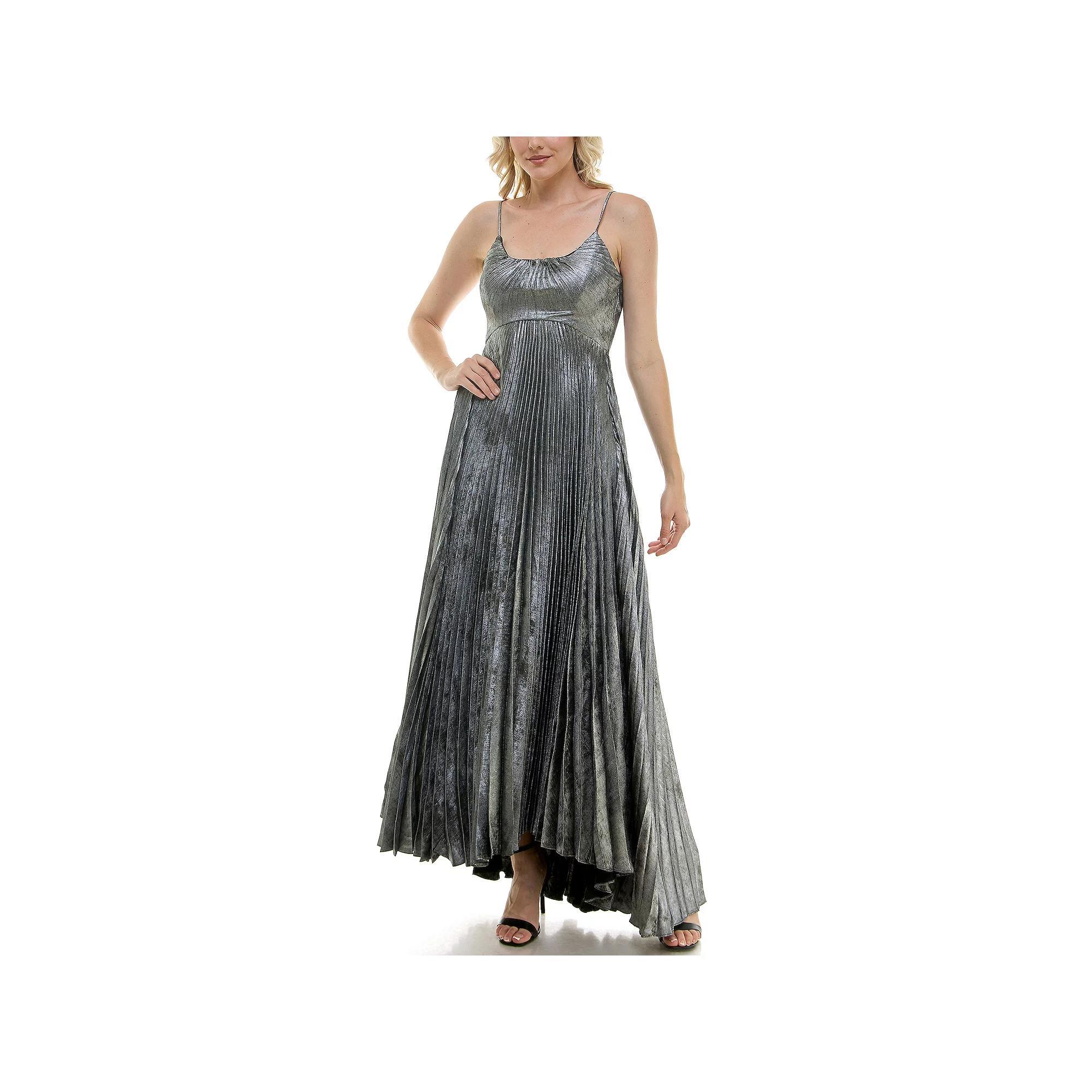 Women's Taylor Dress Long Spaghetti Strap Pleated Dress,  Product Image