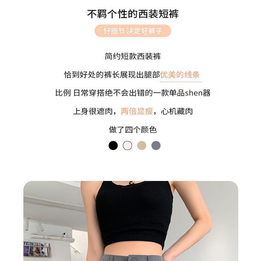 High Waist Wide Leg Dress Shorts Product Image