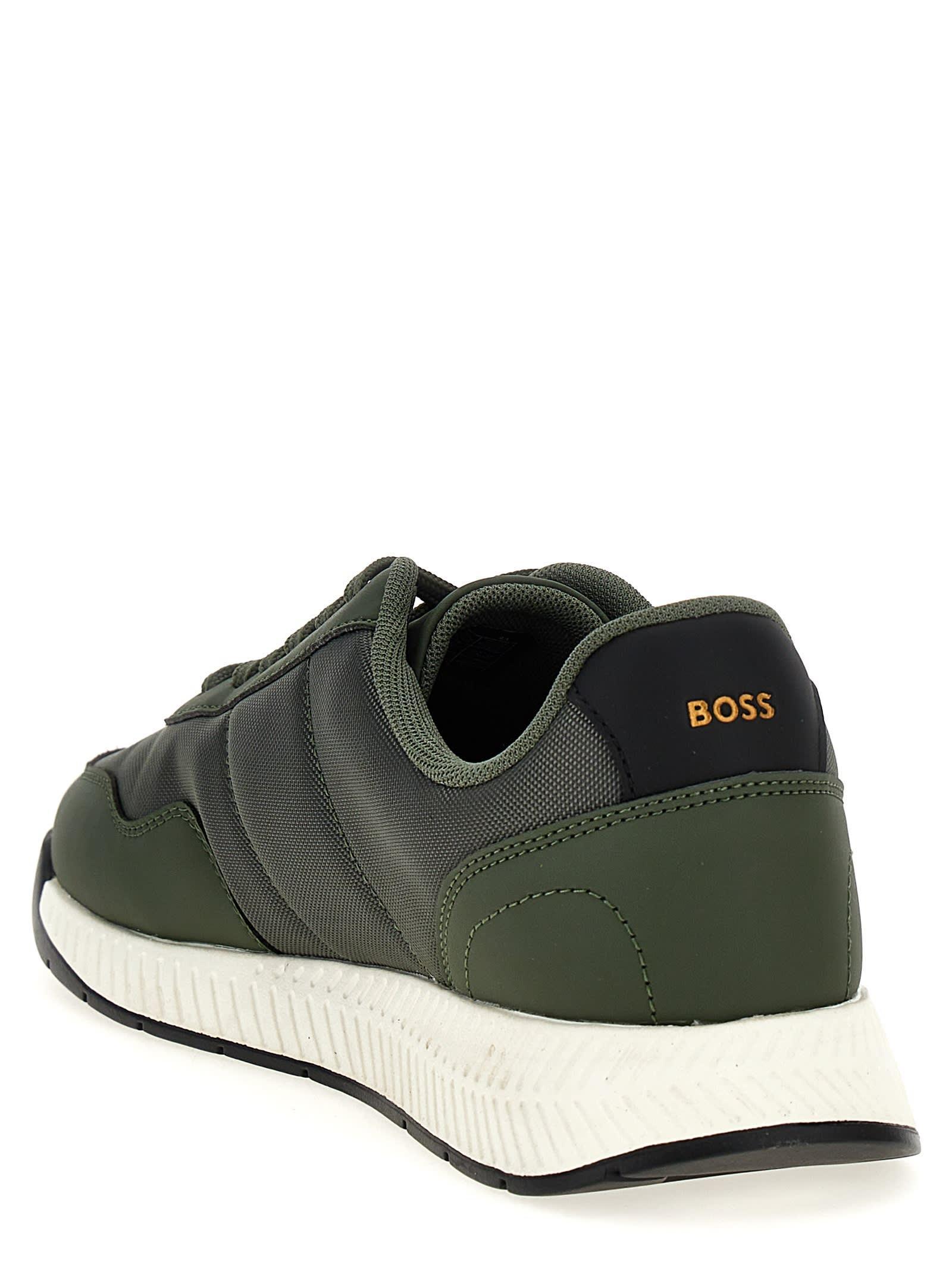 HUGO BOSS Titanium Sneakers In Green Product Image