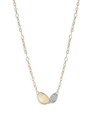 Marco Bicego 18K Yellow & White Gold Lunaria Diamond Station Necklace, 16.5 Product Image