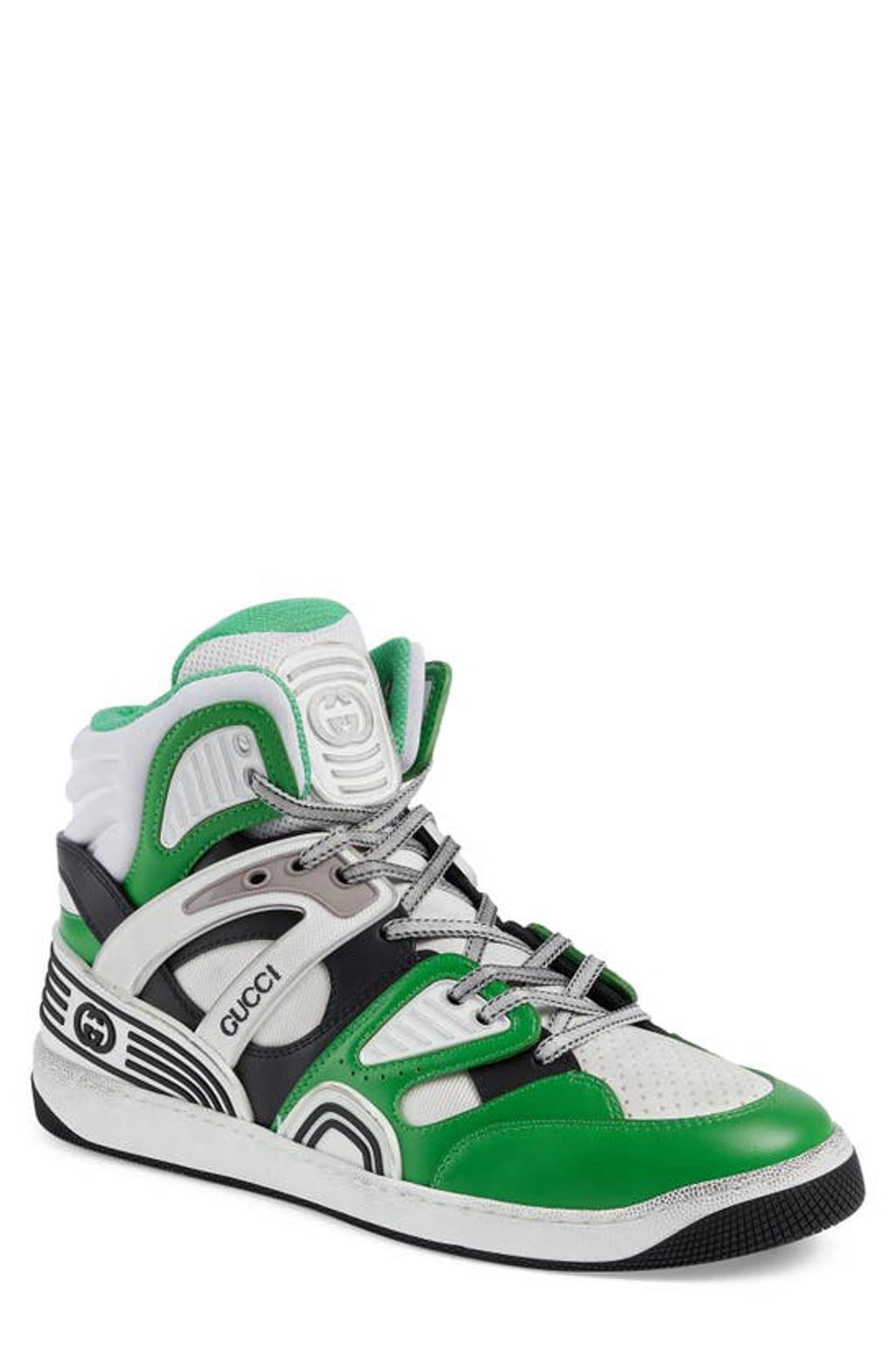 GUCCI Basket Interlocking G Sneakers In Green Product Image