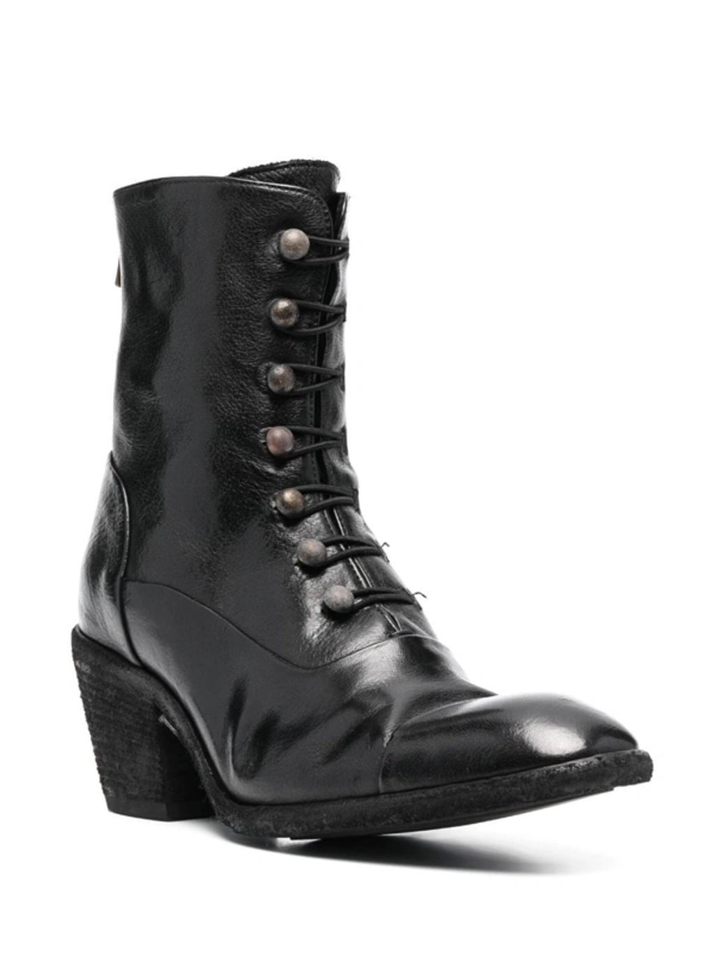 OFFICINE CREATIVE Round-toe 70mm Ankle Boots In Black Product Image