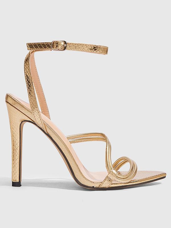 Belt Buckle Hollow Split-Joint Pumps Sandals Product Image