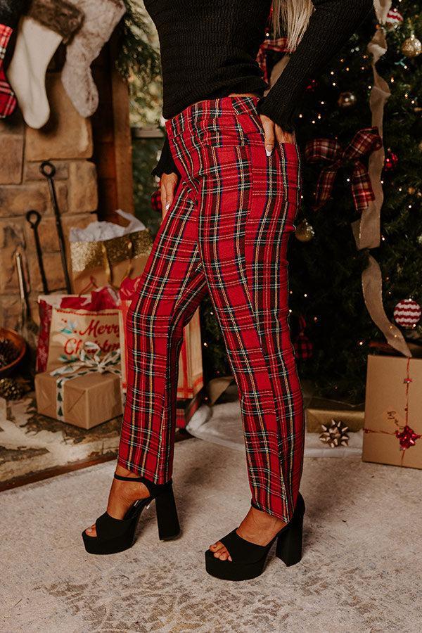 Festival Feels High Waist Plaid Pants Product Image