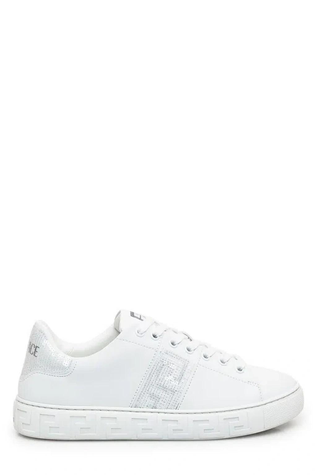 VERSACE Greca Sneaker In White Product Image