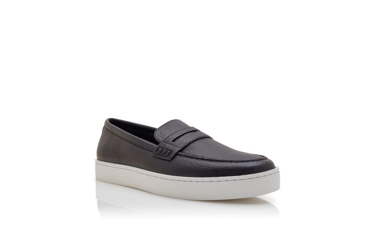 ELLIS Navy Blue Suede Slip-On Loafers Product Image