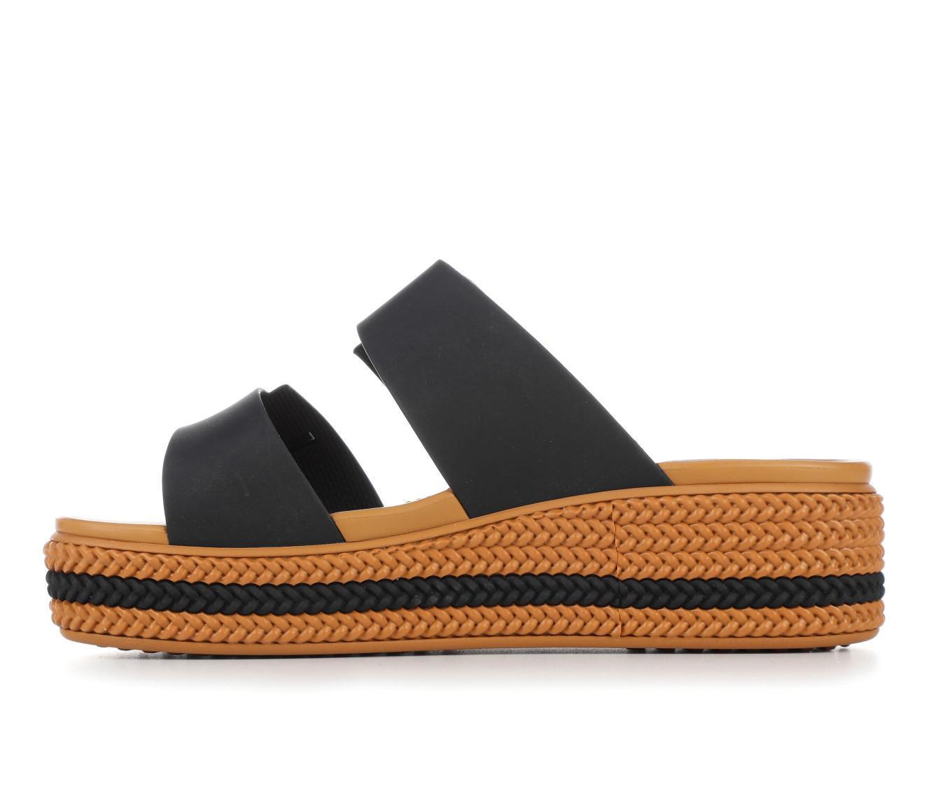 Women's Crocs Brooklyn Woven Buckle Wedge Sandals Product Image