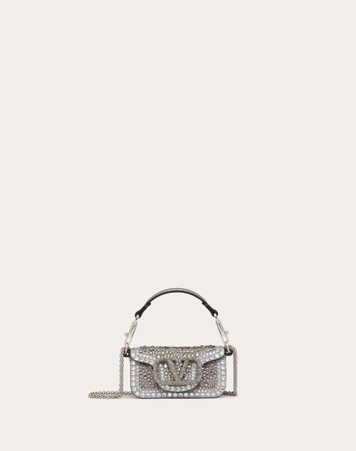 MICRO VALENTINO GARAVANI LOCÒ CHAIN BAG WITH RHINESTONES Product Image