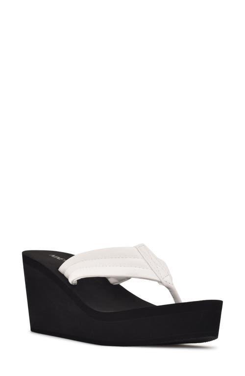 Nine West Spins Wedge Thong Sandals, Womens Product Image