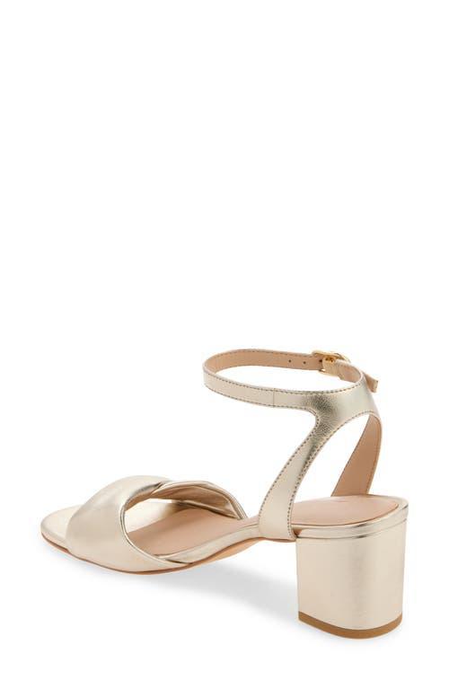 Everly 50 Leather Sandal In Gold Product Image