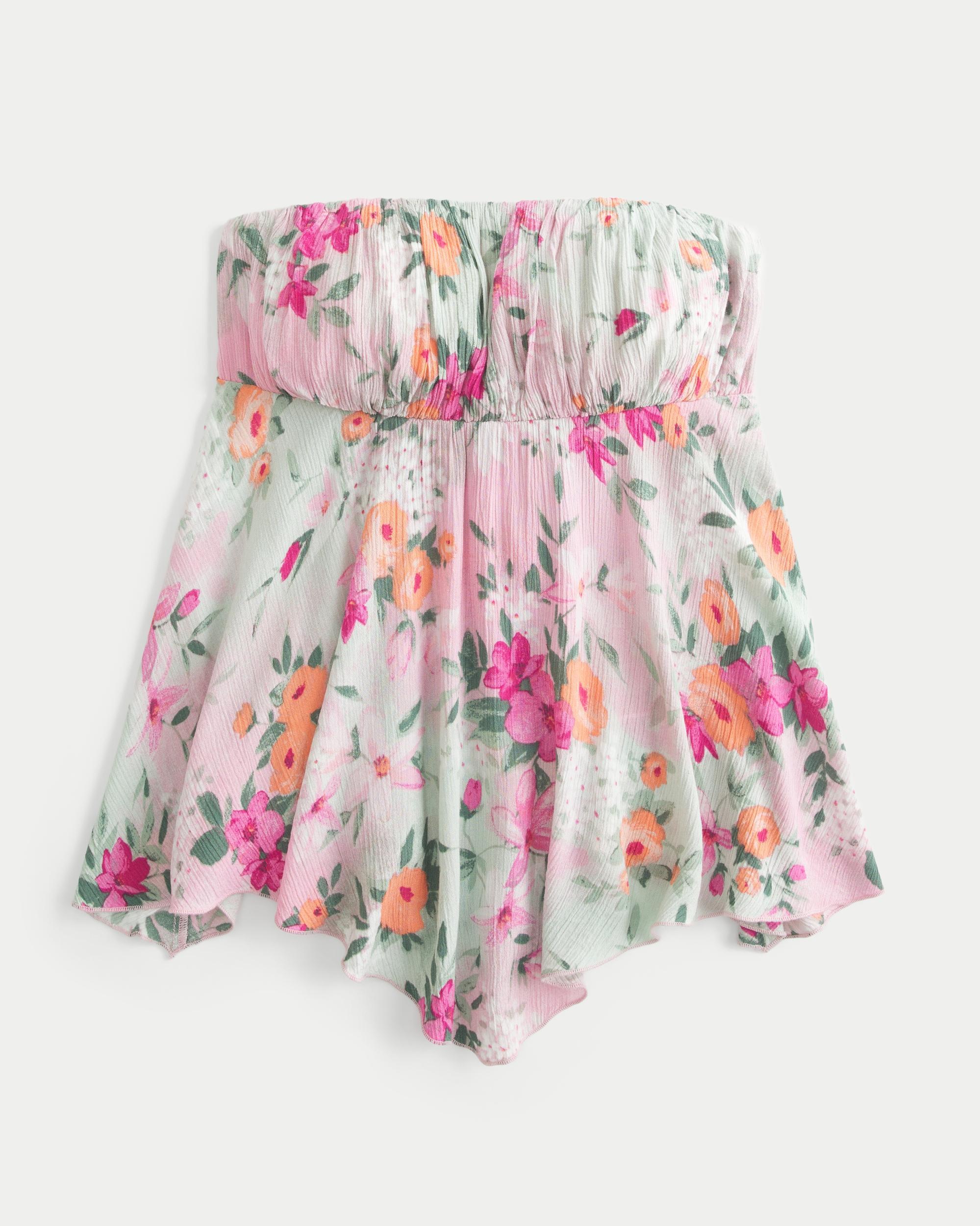 Strapless Handkerchief Hem Top Product Image