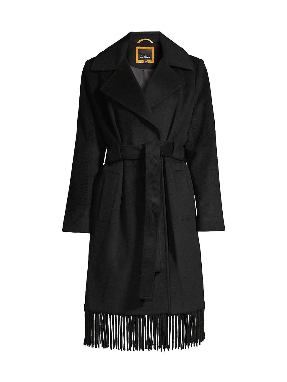 Womens Fringe Wrap Coat Product Image