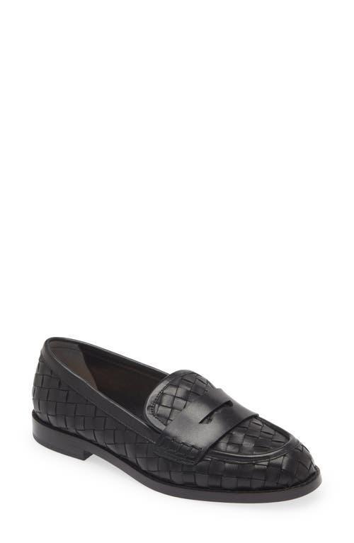 Loeffler Randall Rachel Woven Leather Loafers Espresso 12 Product Image