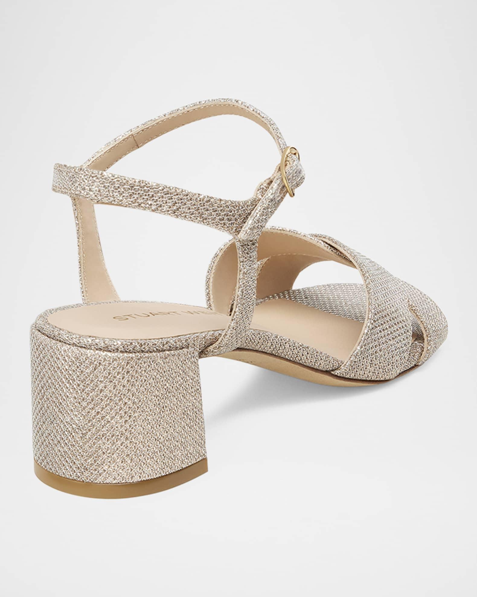 Dayna Metallic Crisscross Ankle-Strap Sandals Product Image