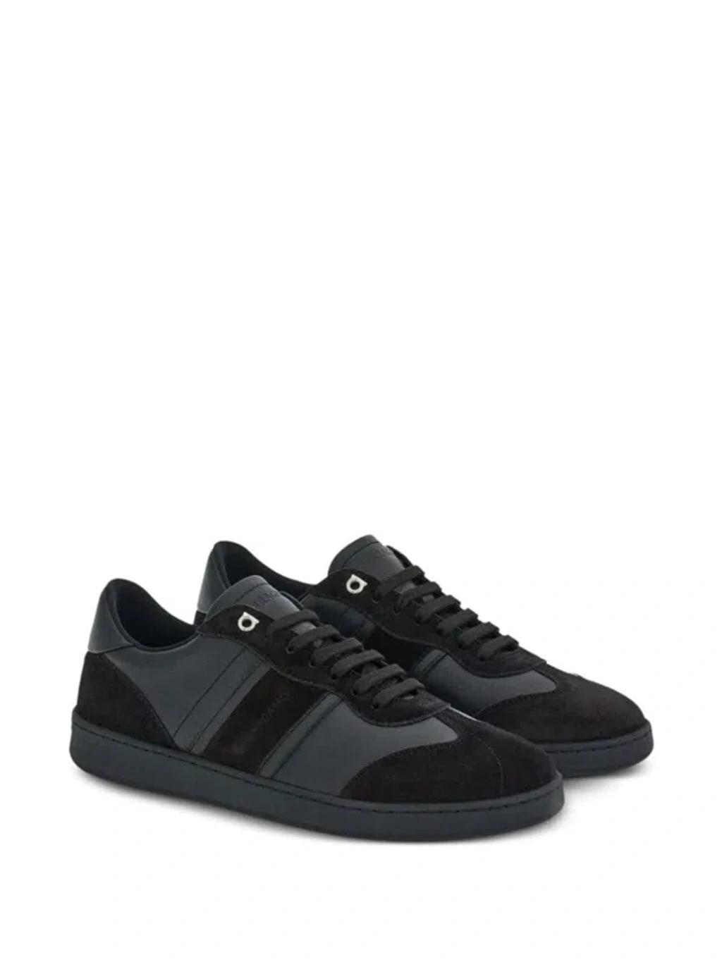 FERRAGAMO Achille Low-top Sneakers In Black Product Image