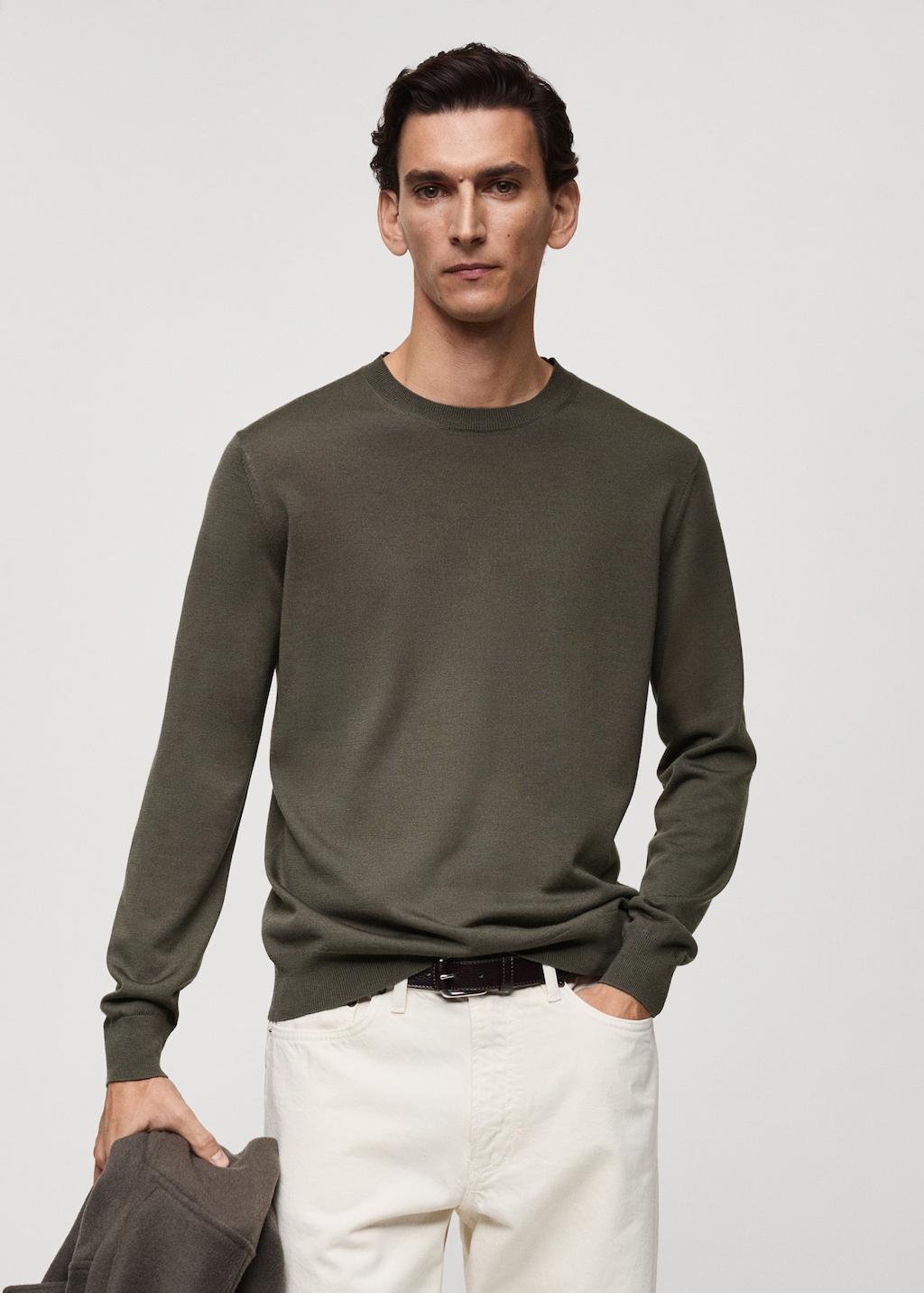 100% merino wool sweater - Men | MANGO USA Product Image