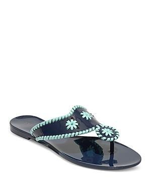 Jack Rogers Womens Jacks Jelly Whipstitch Slip On Thong Sandals Product Image