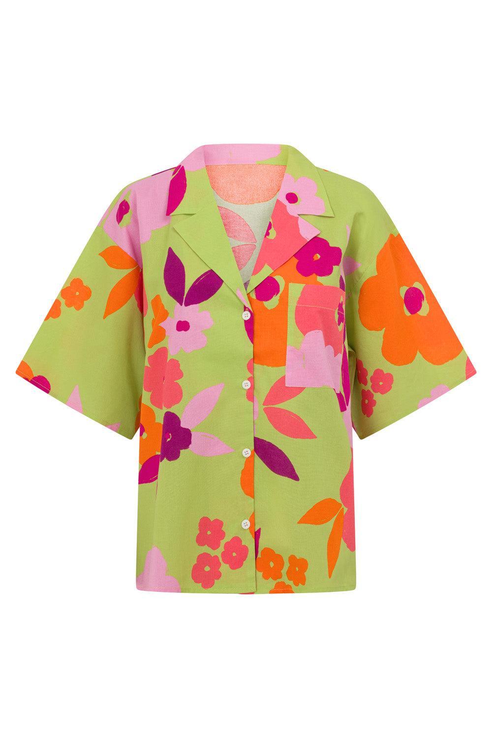 Thessy Shorts - Lime Floral Product Image