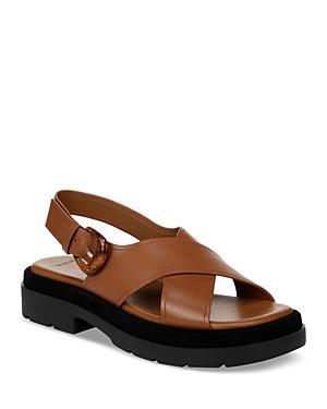 Helena Leather Crisscross Slingback Sandals Product Image