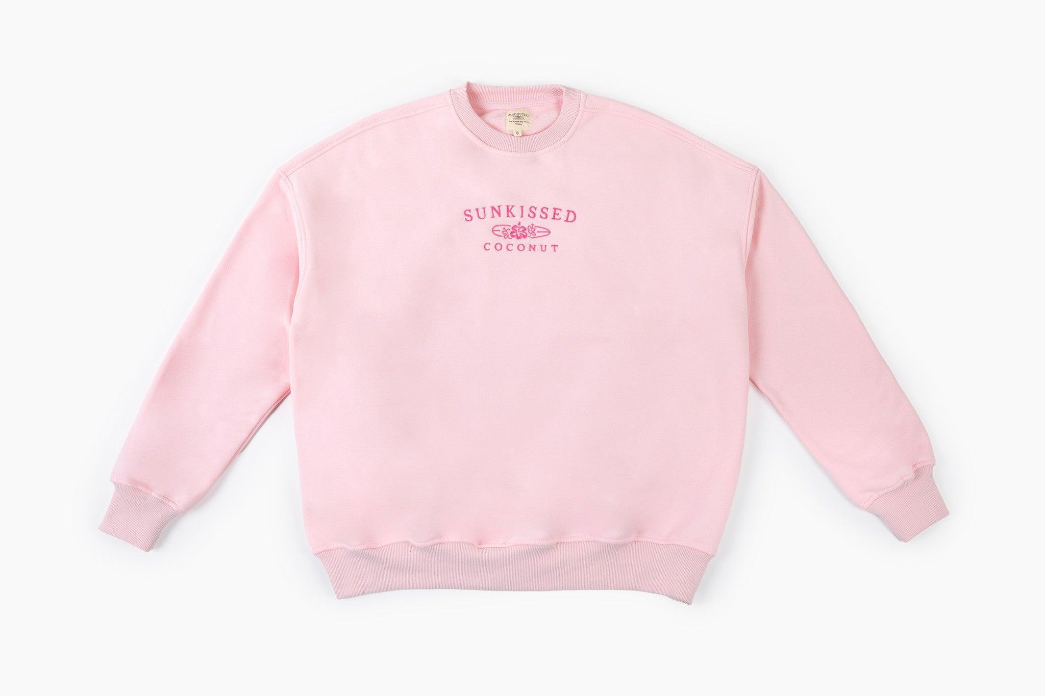 Tana Light Pink Embroider Sunkissedcoconut Sweatshirt Product Image