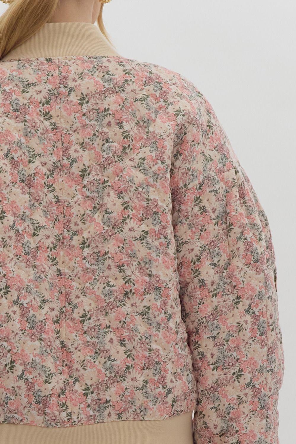 Look Out For You Floral Quilted Bomber Jacket Product Image