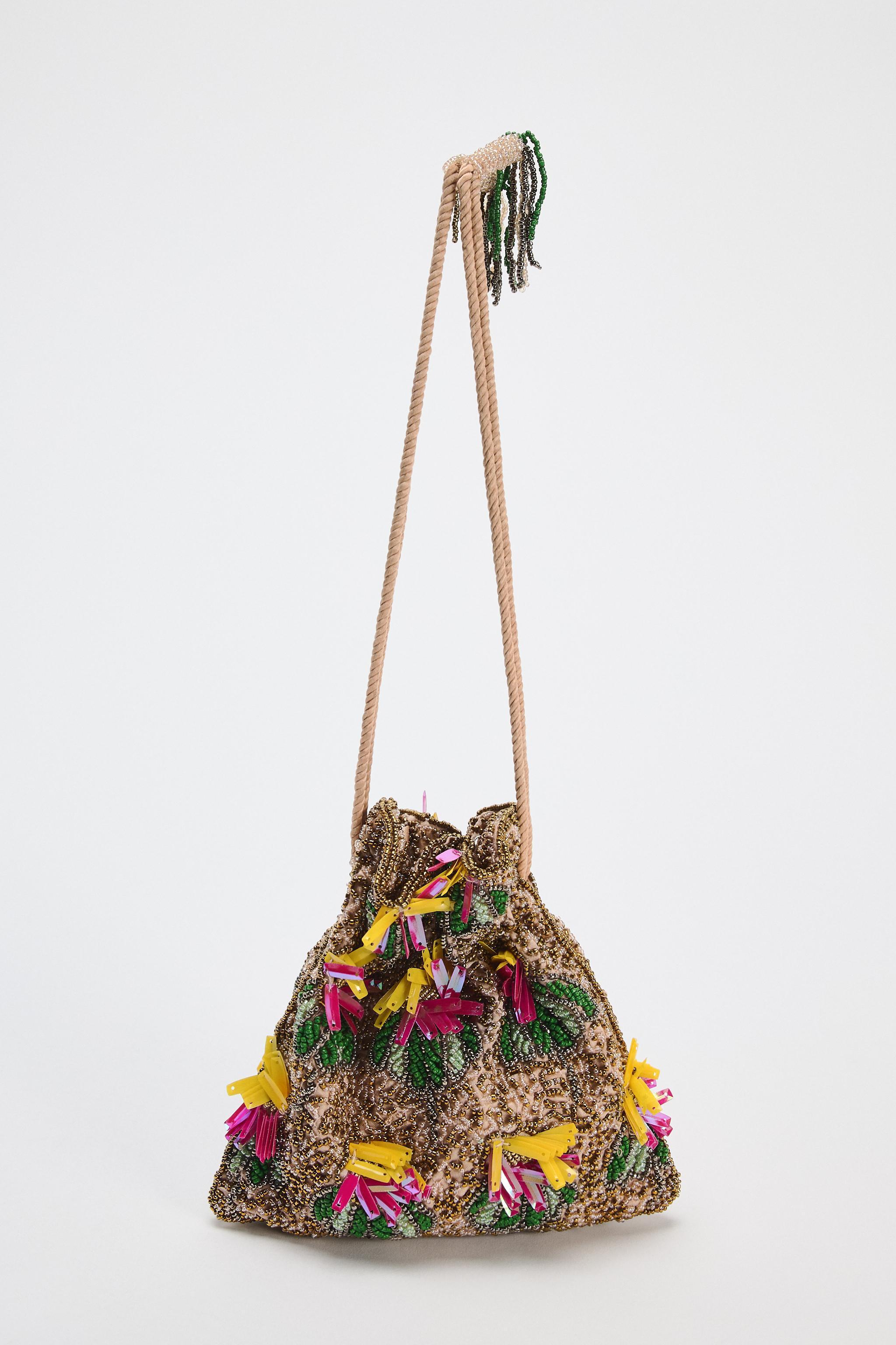 BEADED MINI BUCKET BAG Product Image