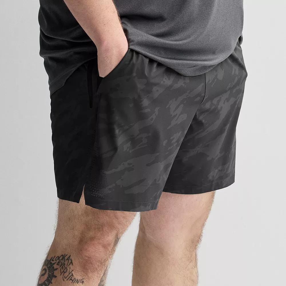 Big & Tall Tek Gear Trainer Shorts, Men's, Size: 3XB, Black Camo Product Image
