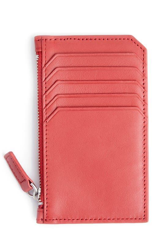 Womens Zip Leather Card Wallet Product Image