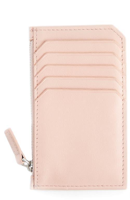 Womens Zip Leather Card Wallet Product Image