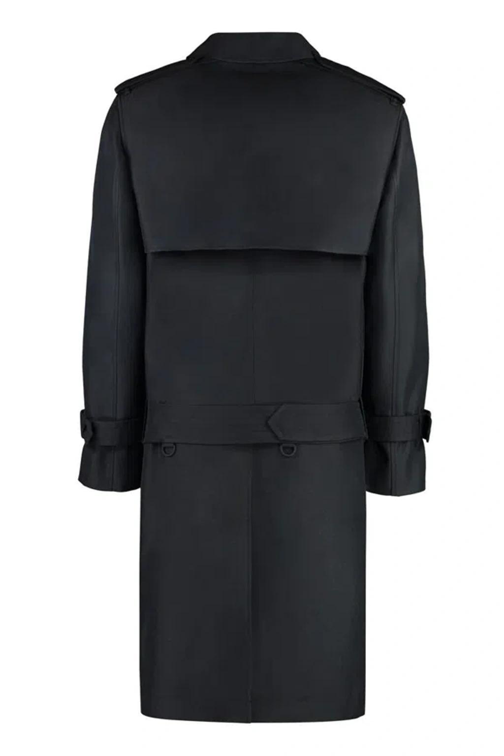 BURBERRY Classic Black Trench Coat For Men Product Image