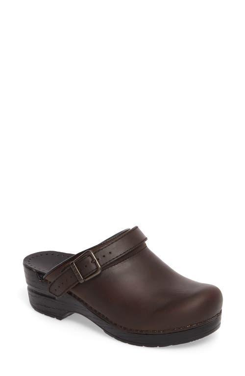 Dansko Ingrid (Antique /Black Outsole) Women's Clog Shoes Product Image