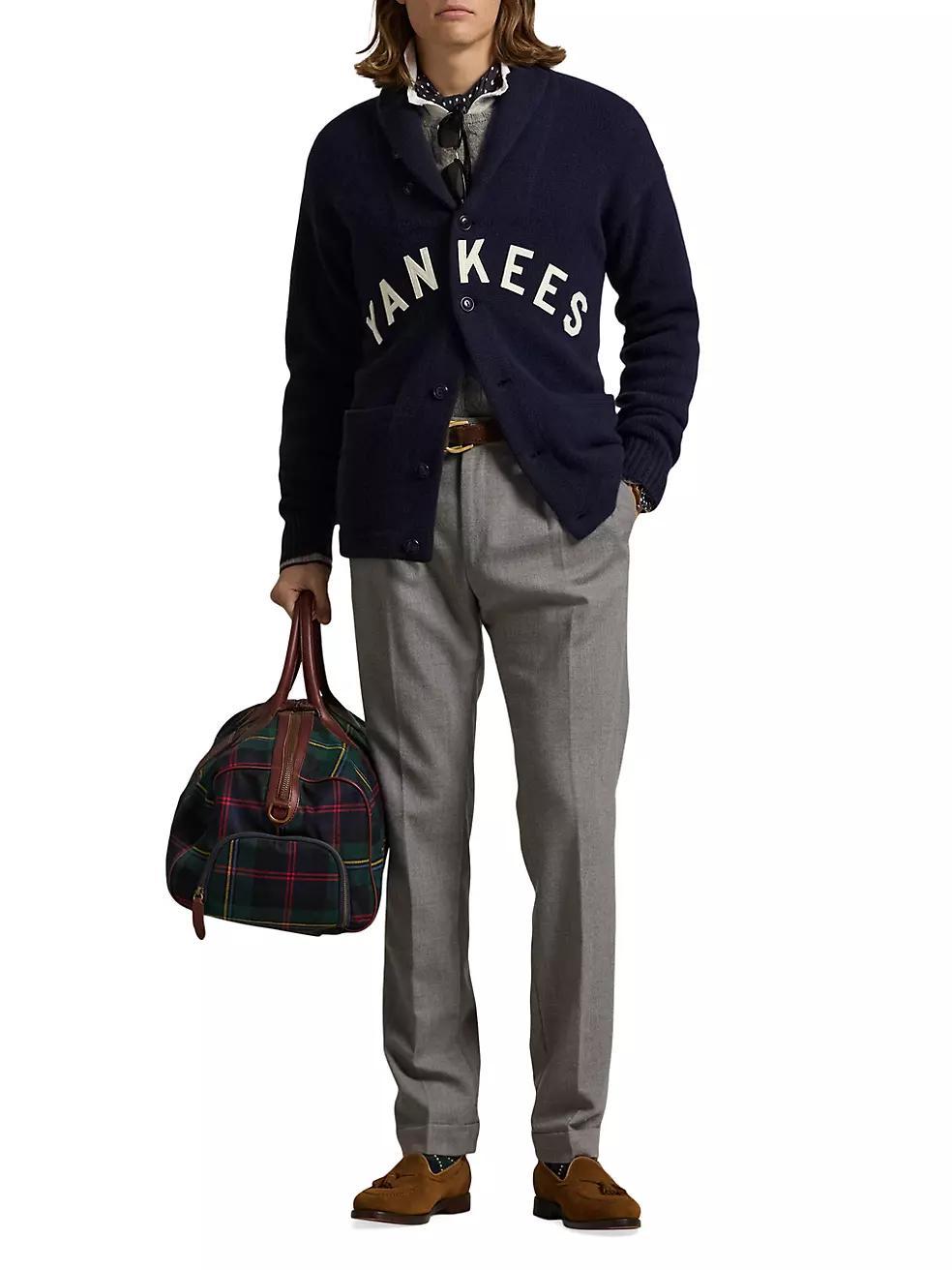 Wool-Blend Baseball Cardigan Product Image