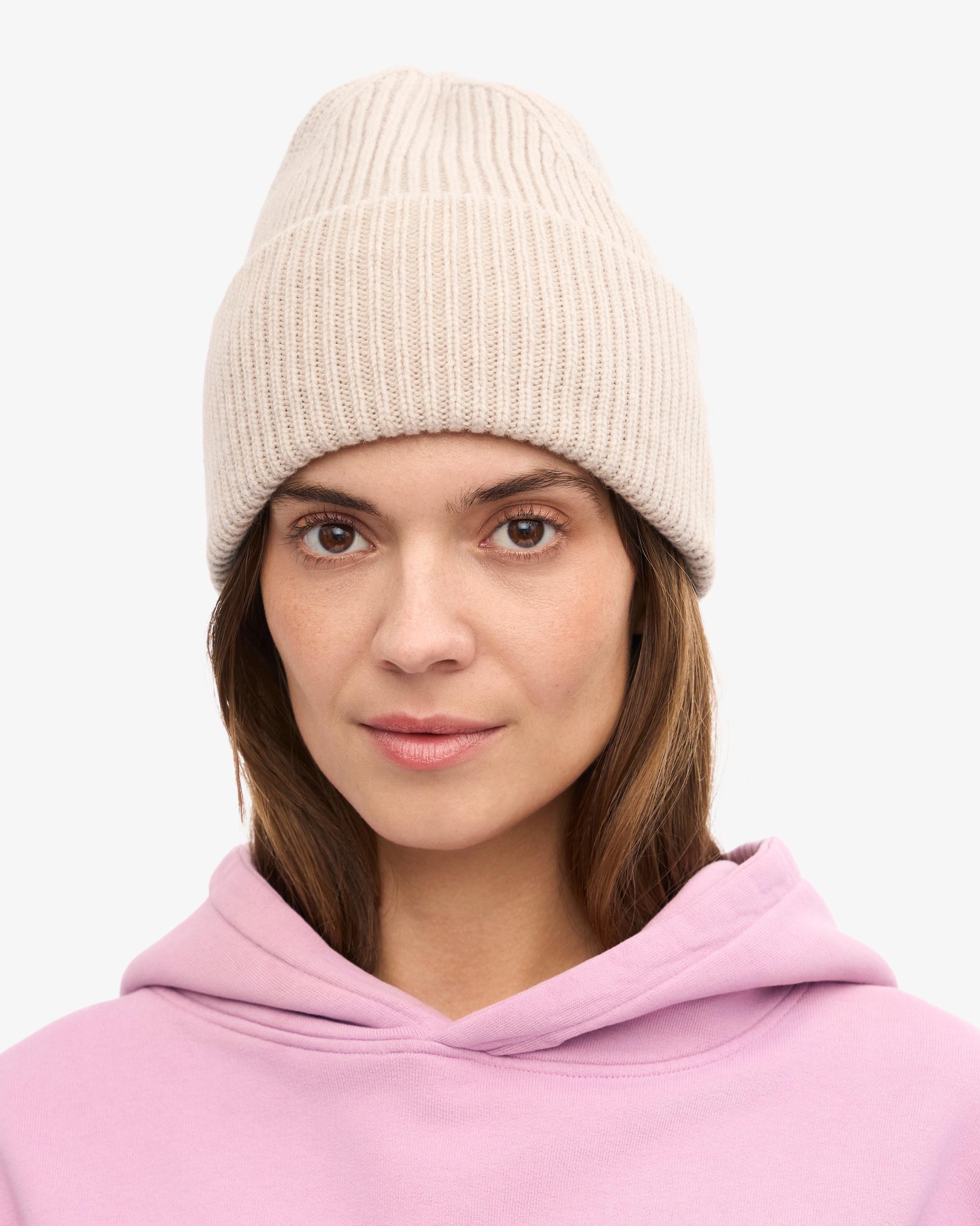 Merino Wool Hat - Ivory White Product Image