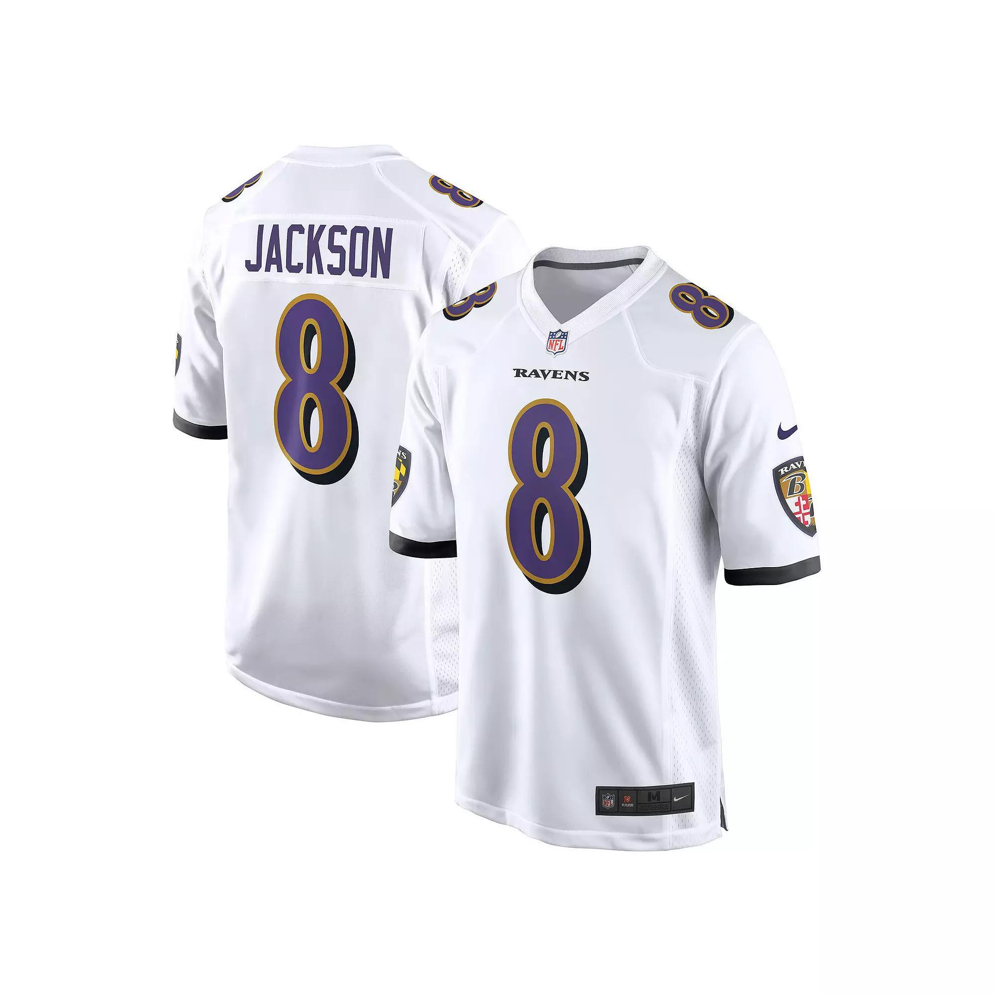 Men's Nike Lamar Jackson White Baltimore Ravens Game Jersey,  Product Image