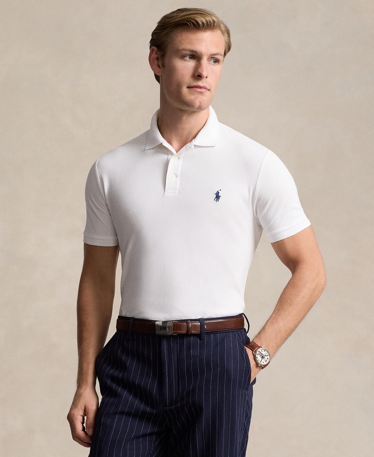 POLO RALPH LAUREN Men's Classic-fit Stretch Mesh Polo Shirt In White Product Image