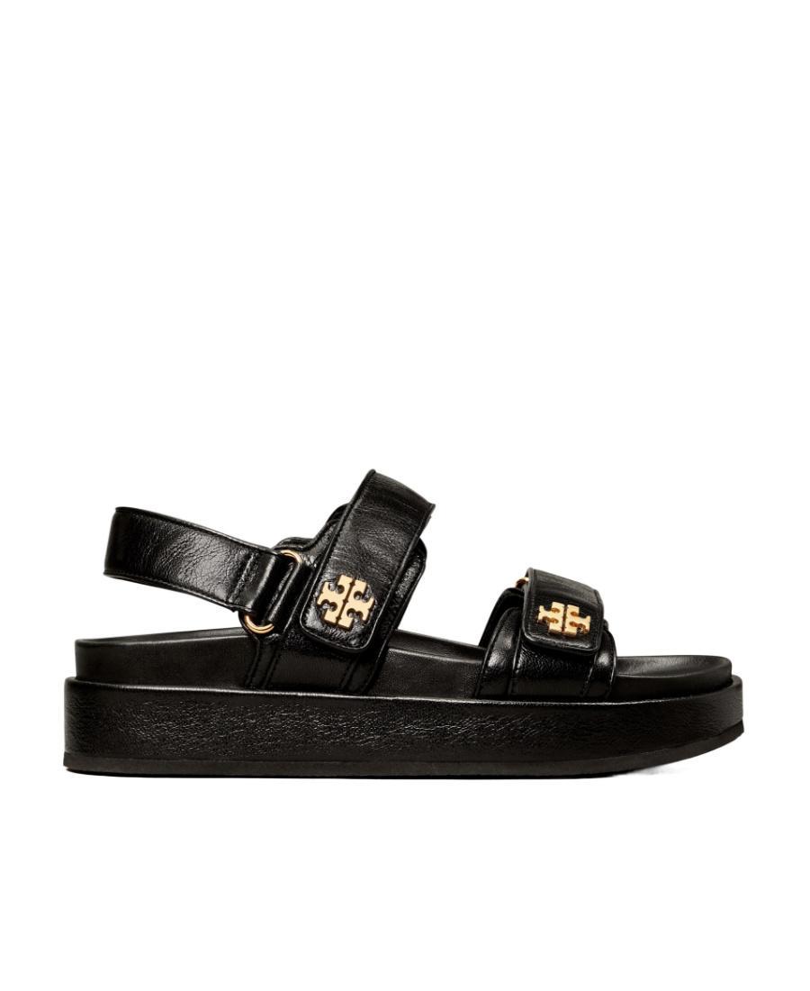 TORY BURCH Kira Leather Dual-band Sport Sandals In 001 Perfect Black Product Image