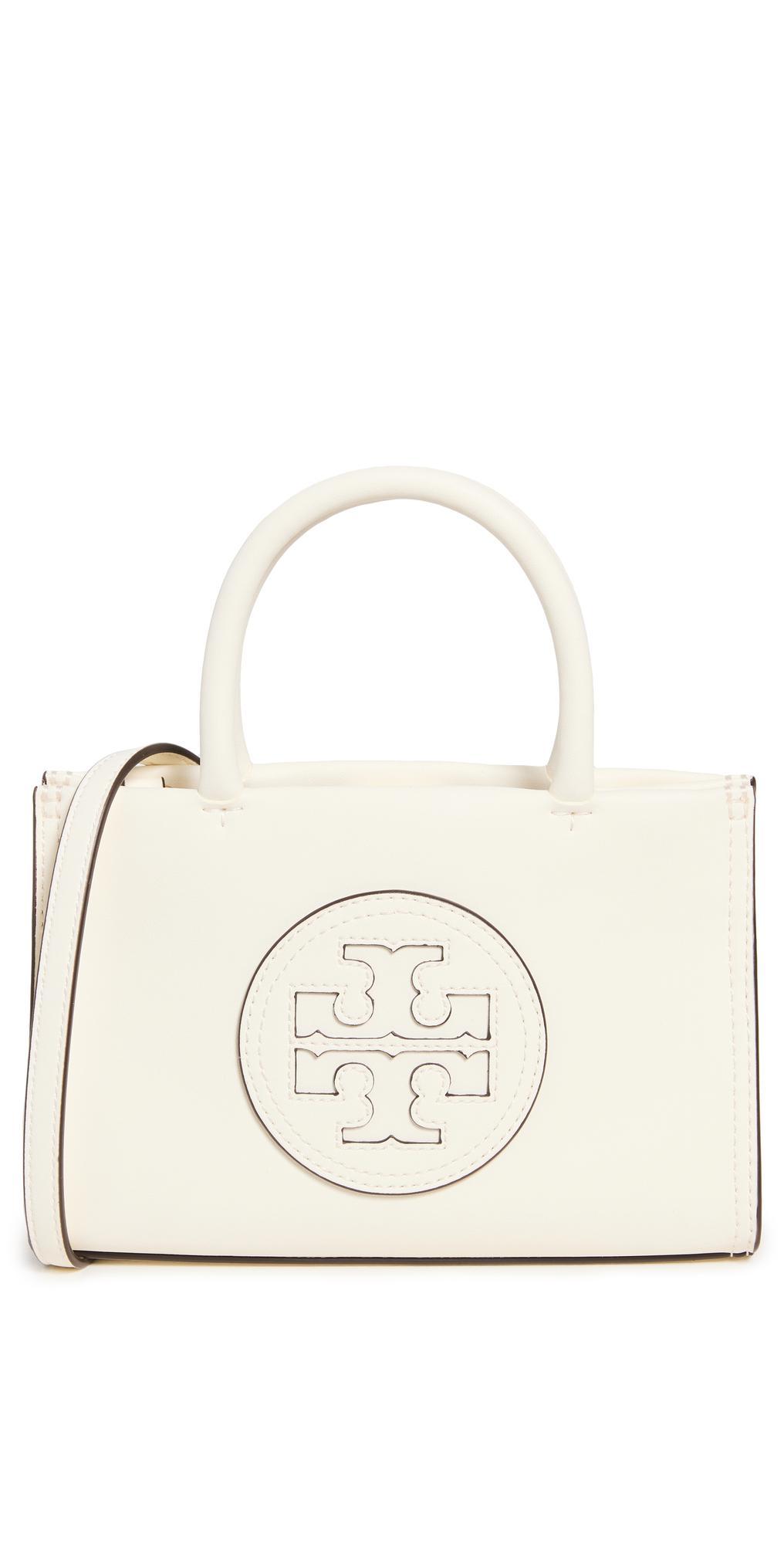 TORY BURCH Ella Bio Mini Tote In Warm White/brass Product Image