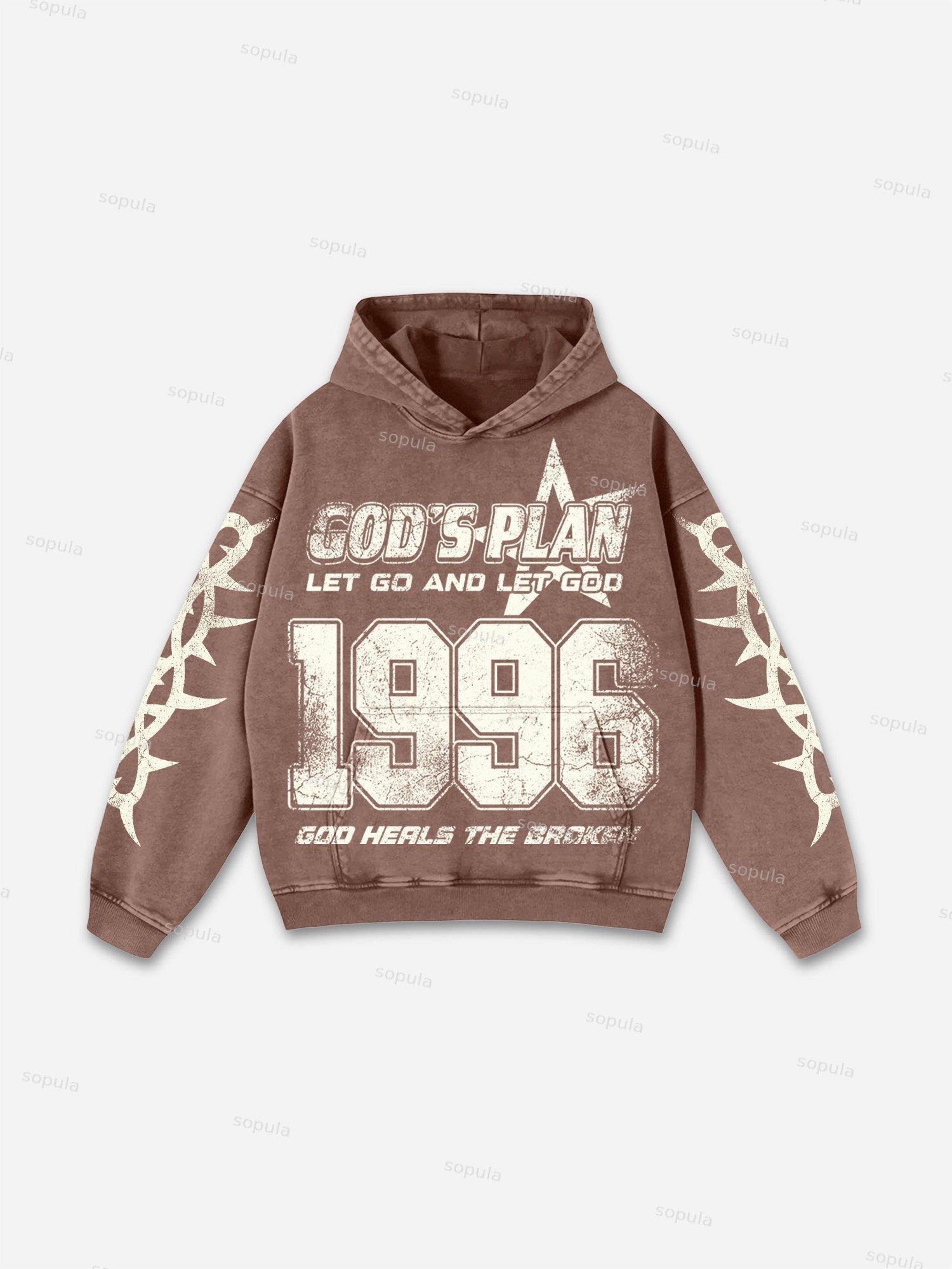 Boyz N The Hood Vintage Aged Graphic Acid Wash Hoodie Product Image