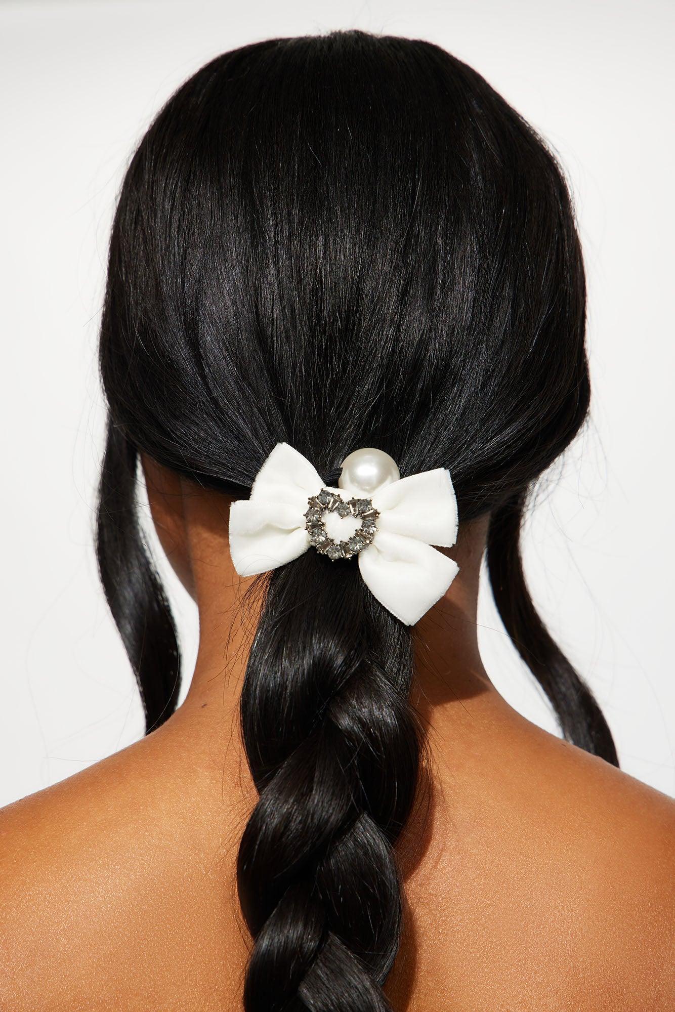 Sweet Romantic 2 Piece Scrunchie Set - White Product Image