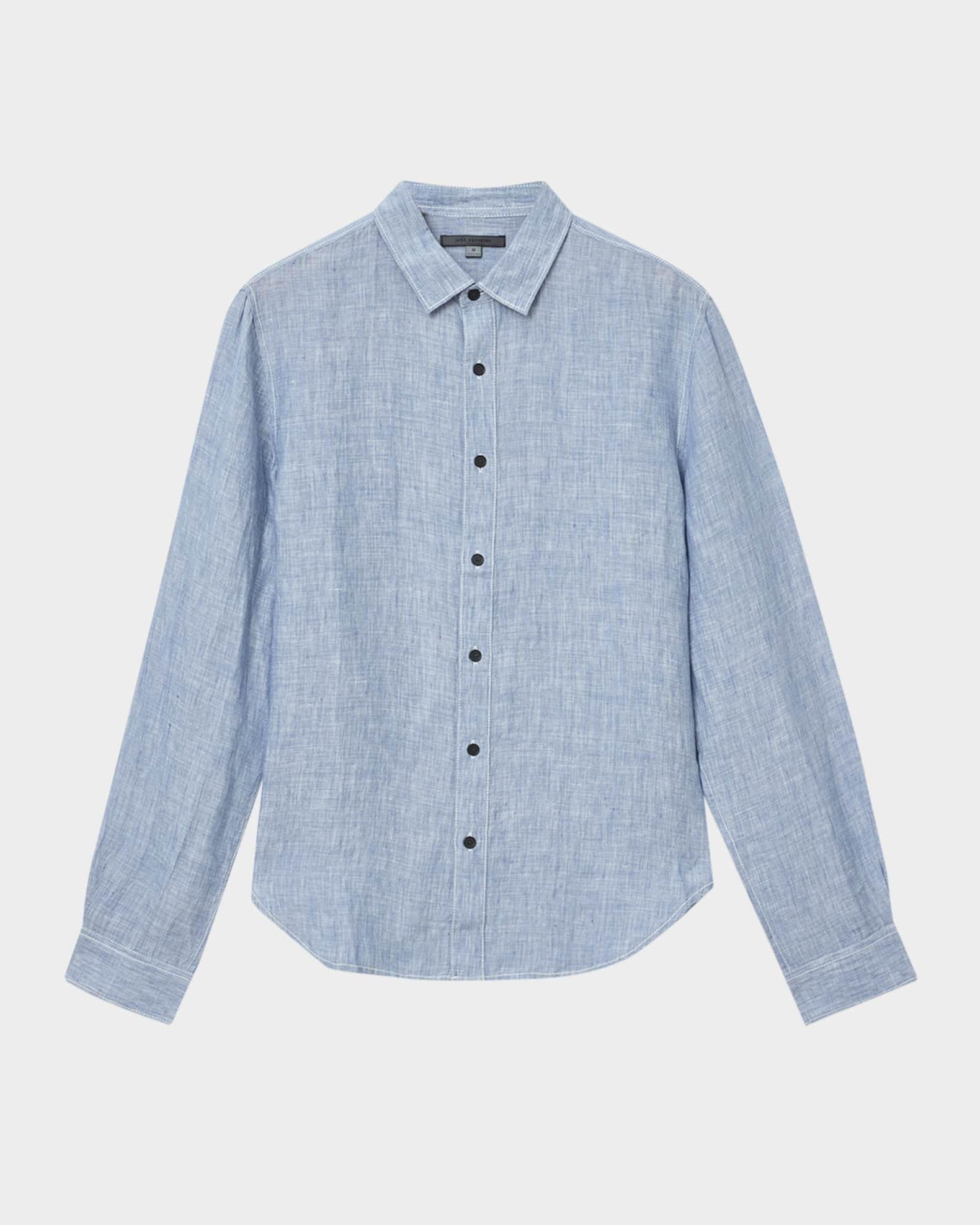 Men's Ben Linen Casual Button-Down Shirt Product Image