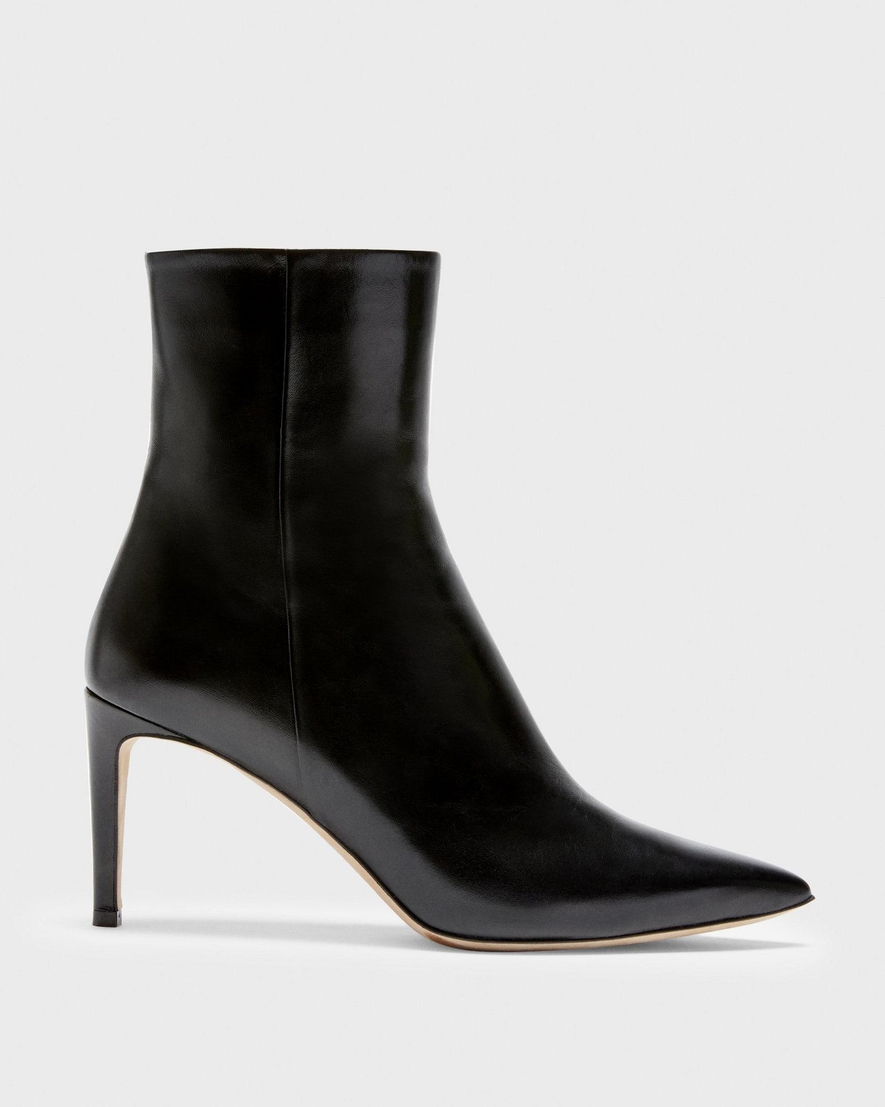 Heel Bootie in Leather Product Image