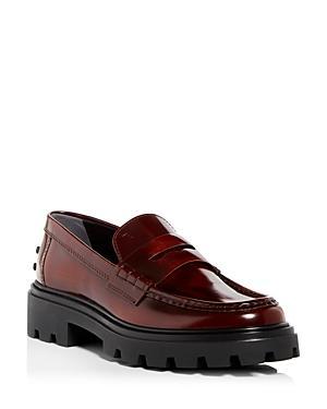 Calfskin Lug-Sole Penny Loafers Product Image