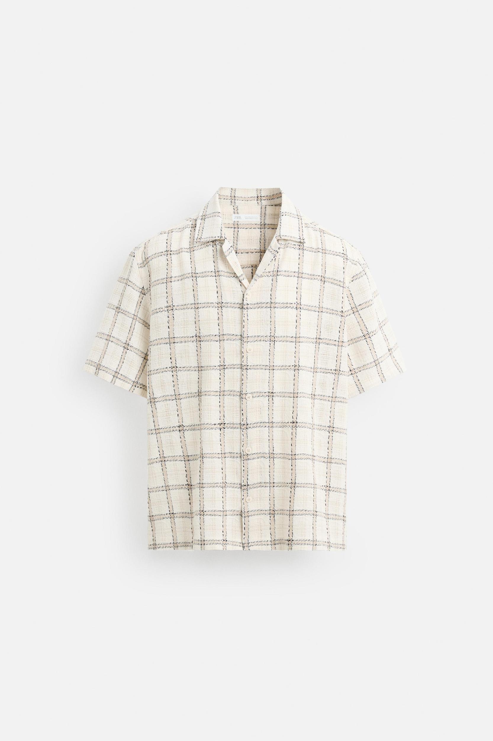 TEXTURED PLAID SHIRT Product Image