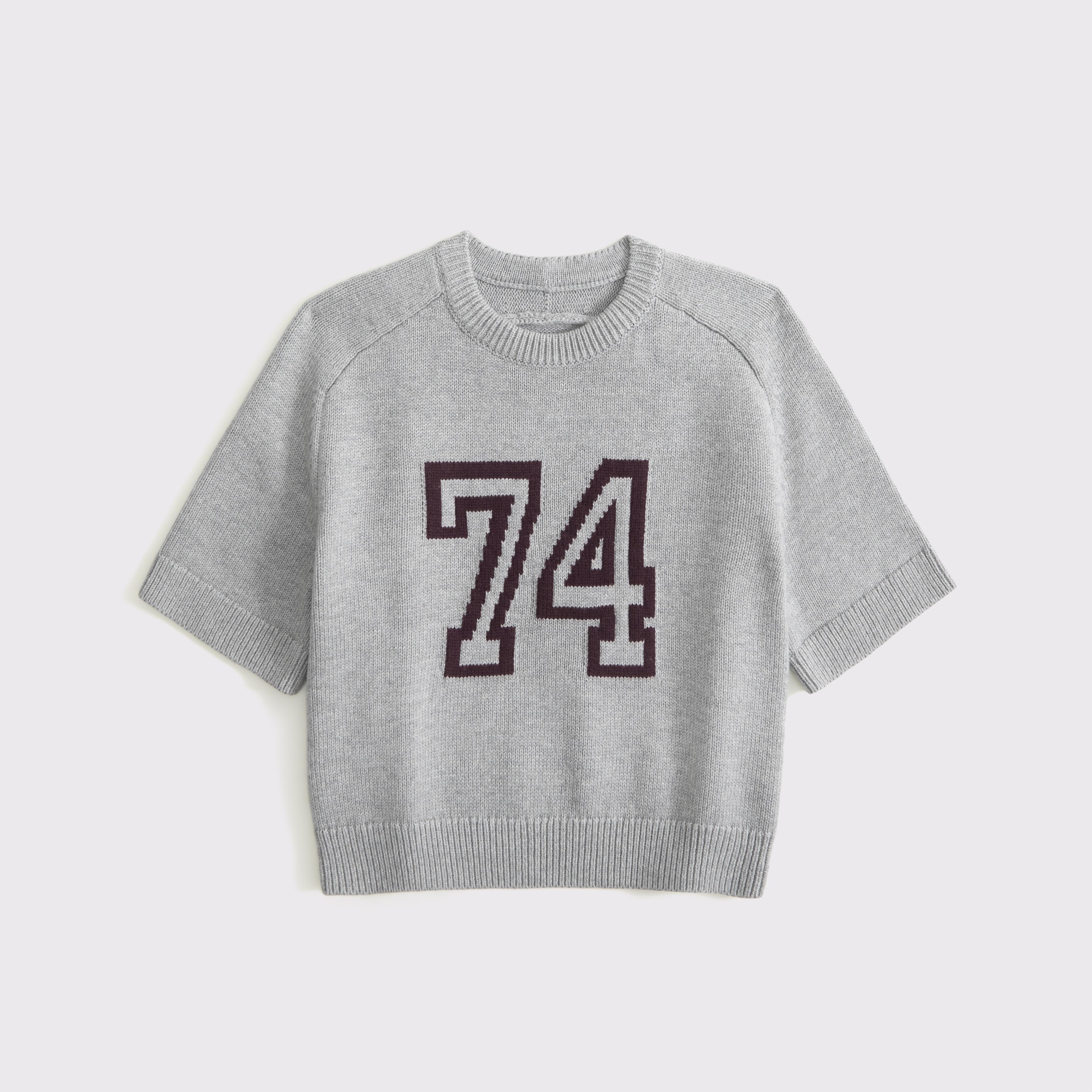 The A&F Madeline Varsity Crew Sweater Tee Product Image