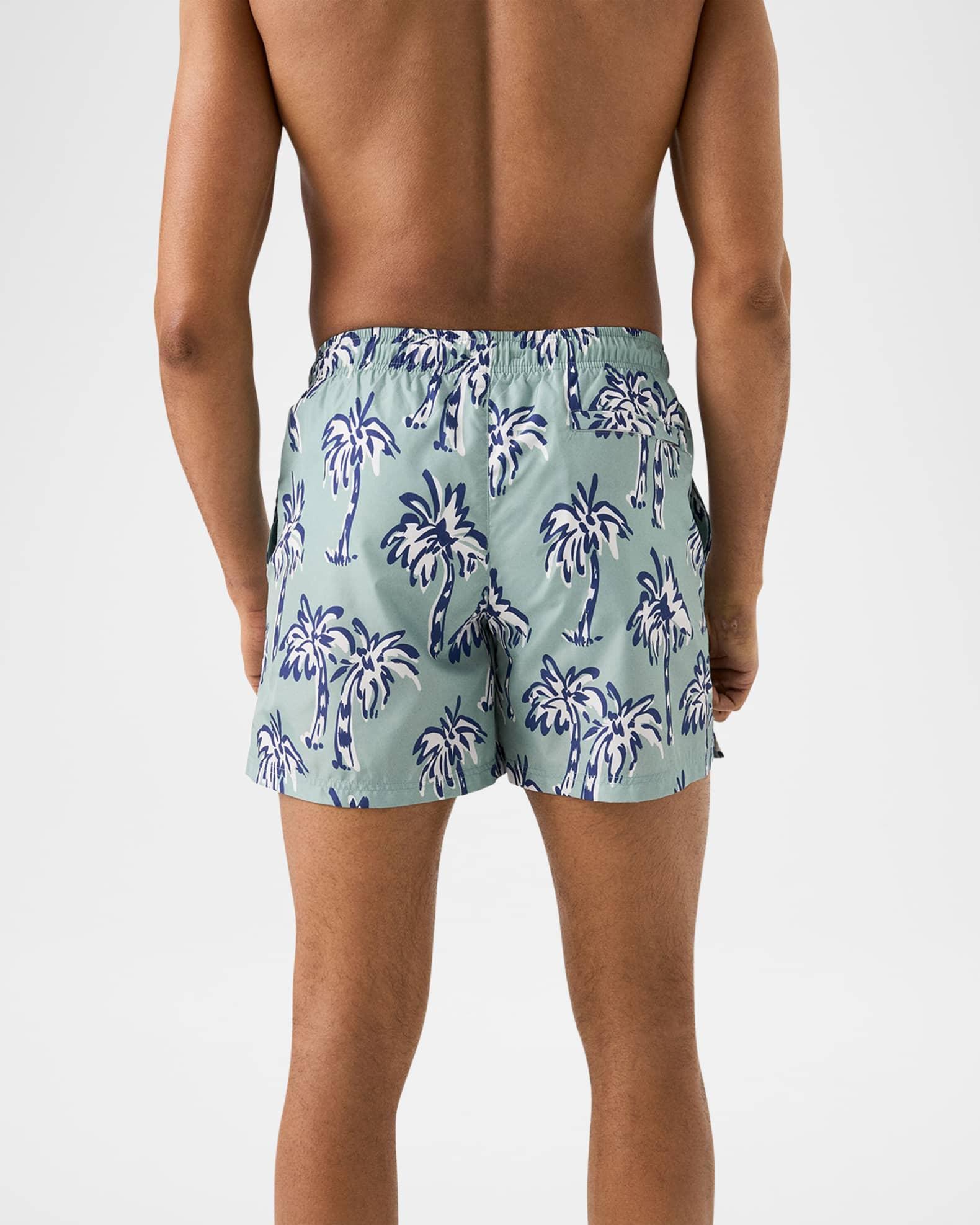 Men's Palm Tree Slim Swim Trunks Product Image